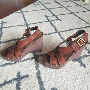 Cathy Jean genuine leather Platform sandals
